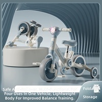 Vélo pour enfants 3-en-1 en plastique, tricycle élégant, draisienne pour les tout-petits âgés de 1 à 3 ans, directement de l'usine