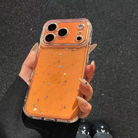 NOUVEAU Coque de téléphone scintillante Bling Star à paillettes pour iPhone 18 17 16 15 14 13 12 11 Pro Max Plus, transparente avec poudre scintillante