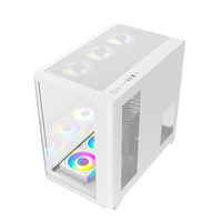 Factory Oem High Quality ATX/M-ATX Tempered Glass White Pc Case Gaming Computer Cases Towers Cpu Cabinet Pc Casing