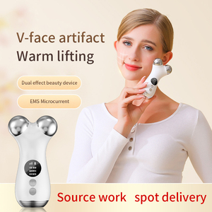 Home Use Microcurrent Facial Sculpting Device ABS Material Double Chin Skin Toning Tool with Heat Facial Massager for Face Lift - Product Image 2