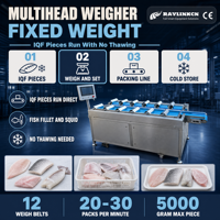 Usine de Surgelés Peseuse Multitêtes Acier Inoxydable 304 Pièces de 5 à 5000 g pour Filets de Poisson Calmar Dosage Pondéral