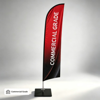 Drapeau Triton Blade en tissu à séchage rapide, imperméable, pour affichage publicitaire extérieur