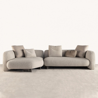 Nordique rétro simple chaise longue créatif hippopotame Design sectionnel canapé éponge remplissage tissu artificiel salon canapés
