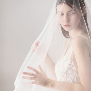 SLBRIDAL कंघी के साथ दो परत शादी पर्दा आइवरी मोती दुल्हन पर्दा वेडिंग सहायक उपकरण दुल्हन Mariage महिलाओं के लिए - Product Image 2