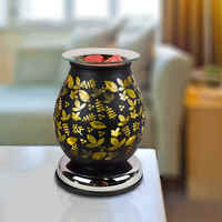 Chauffe-cire en verre artistique de style rétro - Lampe électrique pour fondre la cire - Décoration d'intérieur classique et luxueuse