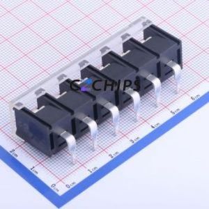 KF58R-10.0-6P Barrier Terminal Block Bent Lead Through Hole,P=10mm Connector With Cover Plate 10mm 1x6P Right Angle Pin - Product Image 2