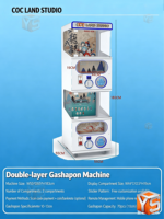 ZDYS Distributeur automatique de capsules Gatchabmachines en métal de haute qualité avec garantie d'un an, lumières LED et interface en anglais