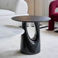Ensemble de table basse moderne de luxe pour salon, design actuel, structure en acier carbone, table ronde en marbre, table basse écologique