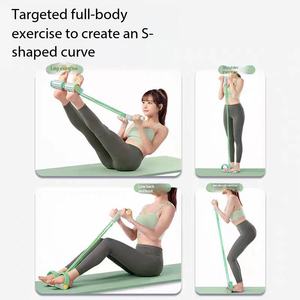 <span class=keywords><strong>Banda</strong></span> Elástica de Resistencia para <span class=keywords><strong>Ejercicios</strong></span> de Yoga, 4 Tubos, para Tobillo, Pedal, Estiramiento, <span class=keywords><strong>Abdomen</strong></span>, Cintura, Brazos y Piernas - Product Image 4