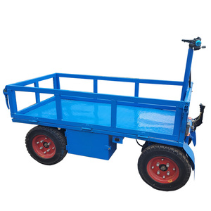 Troli elektrik kokoh 1000kg, keranjang Transfer datar listrik pabrik truk tangan troli - Product Image 6