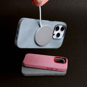 2025 nouveau Design balle motif Nylon Fiber tissu sans fil charge magnétique couverture de téléphone pour iPhone 14 15 16 Plus 13 12 Pro Max - Product Image 6