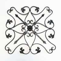 Accessoires en métal populaires porte en fer forgé panneau de fenêtre panneaux de défilement en fer forgé pour porte d'entrée en verre