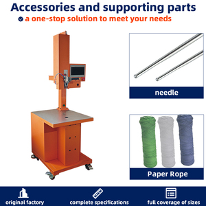 Booster Semi-Automatic Pneumatic Paper Rope <b>Binding</b> <b>Machine</b> Multilingual PLC Touch 220V FOB Hong Kong For Carton Wood Packing - Product Image 3