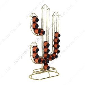 Soporte para cápsulas de café con forma de cactus, estante de almacenamiento de metal y hierro para exhibición y organización de cápsulas, 20,5x9,6x41 cm - Product Image 2