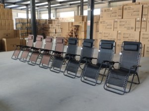 屋外用快適メタルフレーム折りたたみ式ビーチゼロ・グラビティ・リクライニングチェア、調節可能なポータブルラウンジガーデンキャンプチェア - Product Image 3