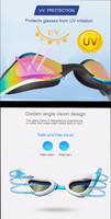 Protection UV professionnelle sans fuite Lunettes de natation en silicone anti-buée Lunettes de natation de course personnalisées
