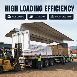 Open Wing Box Cargo Utility Semi Trailer 5-10 Ton Goods Transporter