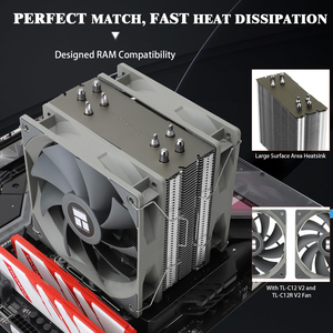 Enfriador de Aire Thermalright Assassin Spirit 120 V2 Plus con 4 Tubos de Calor, Ventilador de Empuje y Tracción, Funcionamiento Silencioso para <span class=keywords><strong>PC</strong></span> Gaming LGA1700 AM5 - Product Image 3