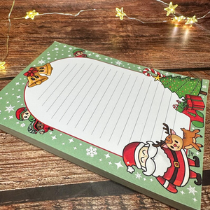 แผ่นจดรายการช้อปปิ้งพิมพ์ลาย CMYK ของขวัญวางแผนสำหรับคริสต์มาสโลโก้ที่กำหนดเอง - Product Image 4