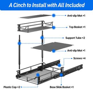 Kéo ra khỏi tủ tổ chức với nâng cấp Slide trượt ra bồn rửa kệ tủ lưu trữ Kệ dưới bồn rửa tổ chức - Product Image 5