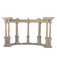 Gazebo rond en marbre extérieur grandeur nature pavillon sculpté à la main avec des statues de figures de couleurs mélangées produit de jardin en pierre