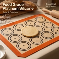 Tapis de cuisson en silicone et fibre de verre extra épais de 0,7 mm, certifié LFGB FDA, tapis à pâtisserie antiadhésif professionnel pour four commercial