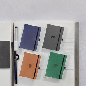 สมุดโน้ตปกหนัง PU แบบกำหนดเอง ขนาด A5 สำหรับเป็นของขวัญ พร้อมโลโก้และธีม ปกแบบสั่งทำพิเศษ ริบบิ้นสองสี ปกแข็งเย็บเข้าเล่ม 100 แผ่น - Product Image 3