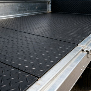 Rouleau de revêtement de sol en PVC <span class=keywords><strong>antidérapant</strong></span> à motif de pièces de monnaie, robuste, en caoutchouc, pour garage, <span class=keywords><strong>remorque</strong></span> de voiture, atelier, motif de pièces de monnaie <span class=keywords><strong>sur</strong></span>élevé, noir - Product Image 4