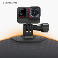 Support de casque adhésif flexible Sunnylife Support de caméra d'action à base incurvée plate et souple pour Osmo 360/ Pocket 3/ Insta360 X4/ GO 3
