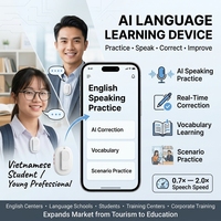 Traducteur vocal intelligent IA en temps réel, 133 langues, mains libres, appareil de traduction portable, logo personnalisé, vente en gros, faible MOQ