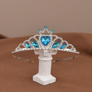 Оптовая продажа, тиара для выпускного бала с кристаллами королевы принцессы, с сердечками, корона для дня рождения, Детская корона, аксессуары для волос для девочек - Product Image 2
