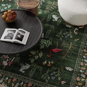 Tappeto Vintage Antiscivolo di Facile Manutenzione, Resistente alle Macchie, a Pelo Corto e Morbido per Cucina, Sala da Pranzo, Cameretta Bambini - Product Image 2