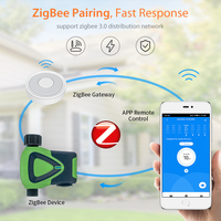 Controlador de Riego para Jardín con WiFi y Zigbee, Temporizador con Control Remoto a Batería, Sistema de Riego para Césped y Plantas con Registro de Riego