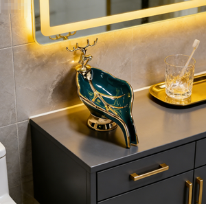 Support de rangement en céramique pour savon, créatif, avec égouttoir, pour toilettes, sans perforation, style luxe léger, pour la lessive - Product Image 3