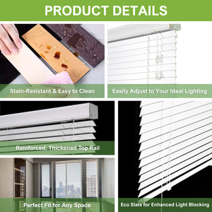 Henglics حديث أفقي مقاوم للماء خشبي يدوي مخصص مصنوع من خشب الباس الصناعي شرائح بنافذة فرنسية مدمجة - Product Image 4