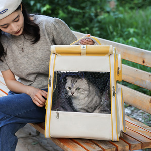 Pet Carrier Cat <b>Backpack</b> <b>Large</b> Capacity Breathable Portable With Wheel Softsided Medium Size - Product Image 1