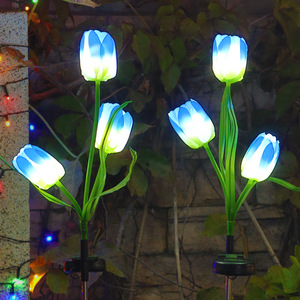 Luces Solares para Jardín con Forma de Tulipán, Lámpara LED Impermeable para Exteriores, Decoración para Patio, Jardín, Césped y Balcón - Product Image 2