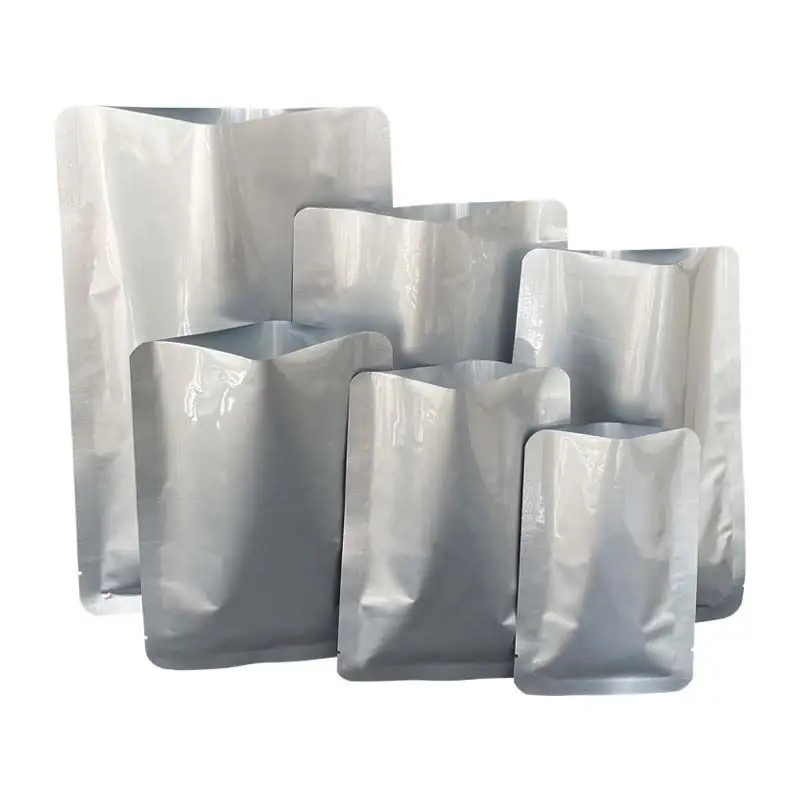 तीन पक्ष सील एल्यूमीनियम पन्नी खाद्य वैक्यूम बैग पकाया तला हुआ भोजन मांस पैकिंग एल्यूमीनियम नाकाम कर दिया वैक्यूम बैग गर्मी किया जा सकता है सील