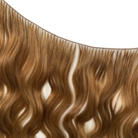 Pleine cuticule alignée mieux dessinée 100% extensions de trame de plumes vierges couleur blonde ombrée