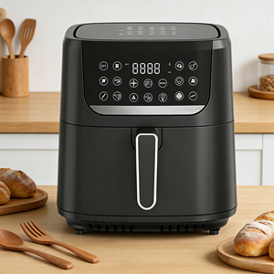 Freidora de Aire Eléctrica de 1750W y <span class=keywords><strong>9L</strong></span> con Pantalla Digital, Temporizador de 0-60 Minutos, 200 ° Olla y Rejilla Antiadherentes para Temperaturas de 360°C °   Circulación de Aire Caliente - Product Image 5