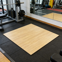 Umweltfreundliche, Rutschfeste, Langlebige EPDM-Gummiflocken-Garagenbodenplatten mit Holzoptik und Stoßdämpfung für Basketball im Innenbereich