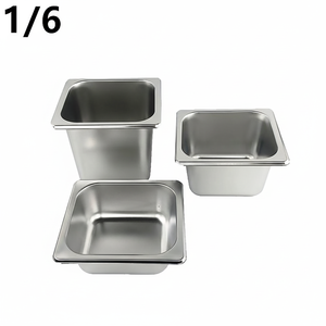 Casserole européenne de Gastronorm GN de couleur argentée toutes les tailles Respectueux de l'environnement Antiadhésif Passe au lave-vaisselle Conteneur américain Tailles de casserole GN standard - Product Image 1