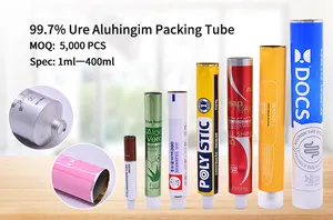 Tubes d'emballage cosmétique vides en aluminium, 50 pièces, pour crème à main, adapté aux produits cosmétiques