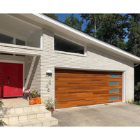 Porte de Garage verticale en acier galvanisé, Certification CE de l'union européenne, couleur du grain de bois sectionnel de sécurité inclinable