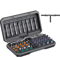 Kit de tournevis à cliquet de précision 24-en-1, embouts magnétiques en acier à haute teneur en carbone, poignée à cliquet détachable, étui rigide, personnalisable OEM