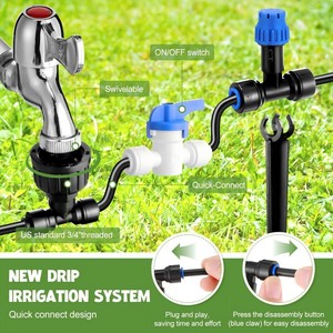 automatique à connexion rapide Kit d'irrigation goutte à goutte Matériau PE Installation facile Jardinage Arrosage de serre - Product Image 1
