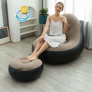 Modern Waterproof Thickened <b>Inflatable</b> Lazy Sofa <b>Footstool</b> Foldable Portable Air Chair Leisure Lounge High Quality Oval - Product Image 5