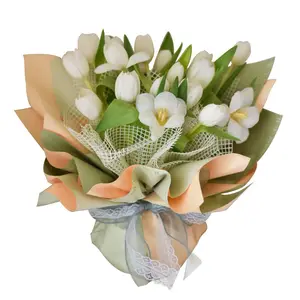 Quadratische Maschen blume Verpackungs papier Bouquet Material Garn Blumen garn handgemachte Rose Mesh Blumen verpackungs geschäft