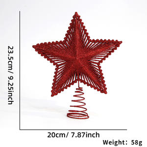 Nouvelle arrivée étoile à cinq branches arbre de Noël haut rayonnant stéréo scène mise en page décorations de Noël-usine de gros - Product Image 6