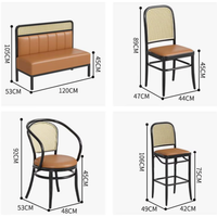 Offre Spéciale Ensemble de chaises de table de canapé en marbre durables personnalisées pour restaurants commerciaux Magasins de restauration rapide Magasins de thé gastronomique-Usine directe